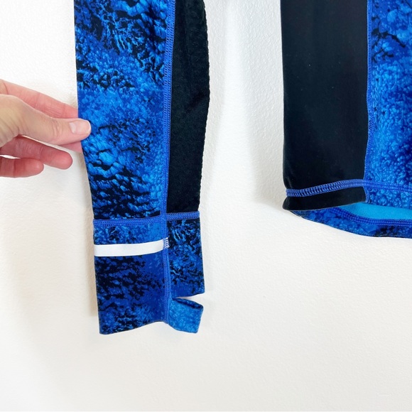 New Balance Heat 1/2 Zip Long Sleeve Pullover Blue & Black Size Small - Picture 4 of 11